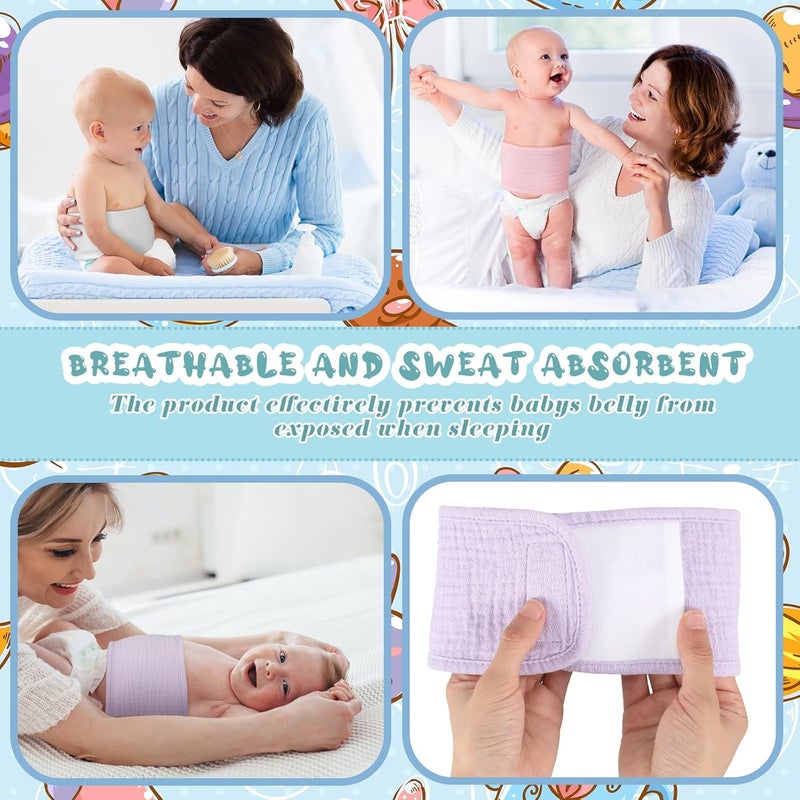 Vabean 8 Pcs Baby Infant Umbilical Cord Comfort Adjustable Cotton Belly Band for Protection, Baby Gifts for 0 To12 Months (Simple) - Image 5
